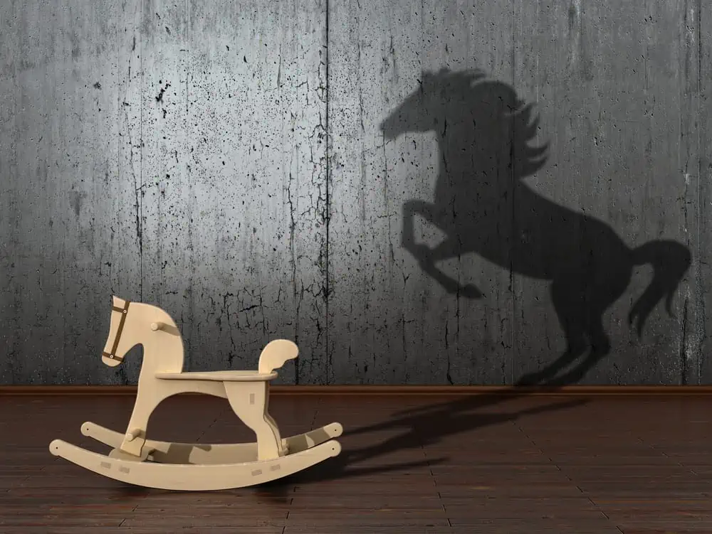 The,Concept,Of,The,Hidden,Potencial.toy,Horse,In,The,Room