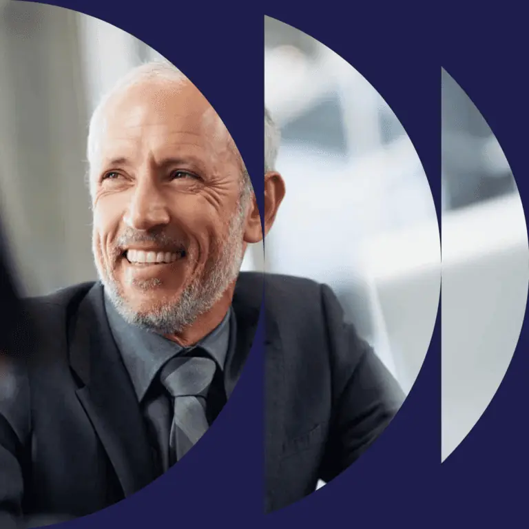 Senior investor image of older man smiling from an Investment organisation