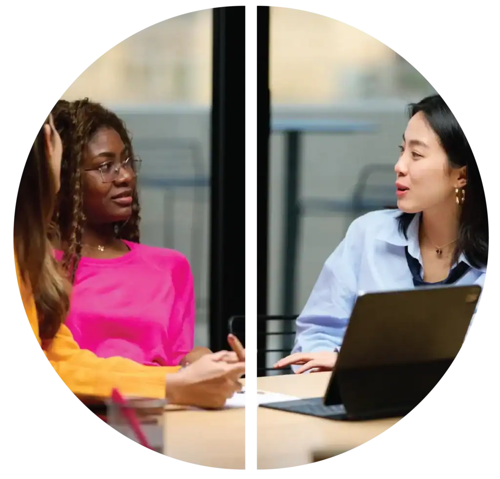 career connect 3 females chatting
